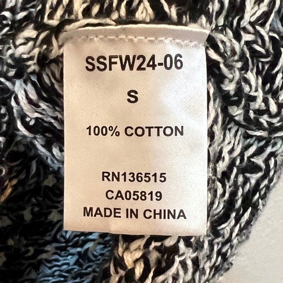 Stitches+Stripes Cropped Black White Sleeveless Sweater Size Small Worn Once - Picture 2 of 4